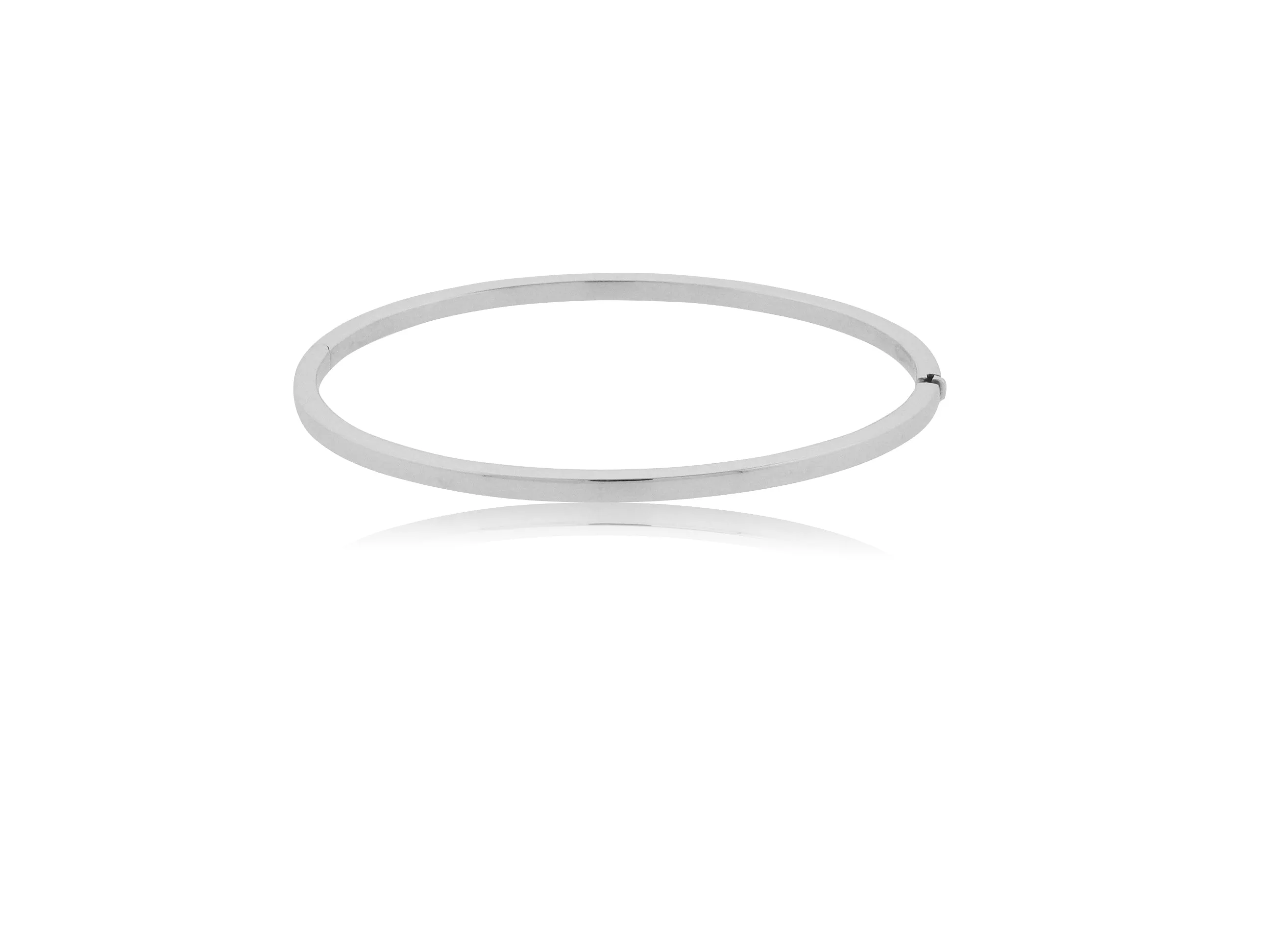 18K WHITE GOLD OVAL BANGLE BRACELET FROM THE GOLD COLLECTION