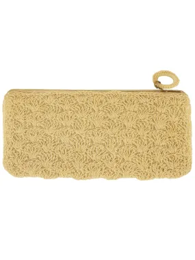 1940s Vintage Cream Beaded Clutch Bag