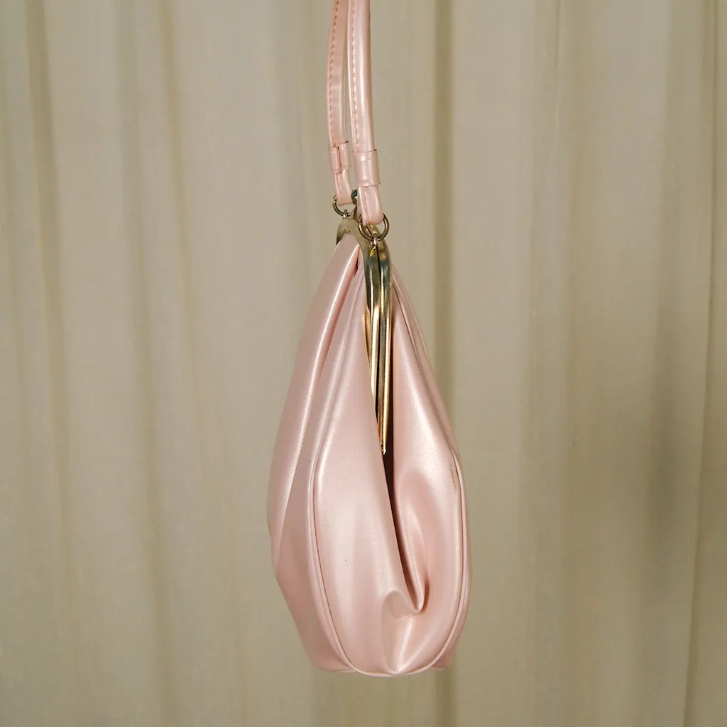 1950s Pink Pearlized Handbag