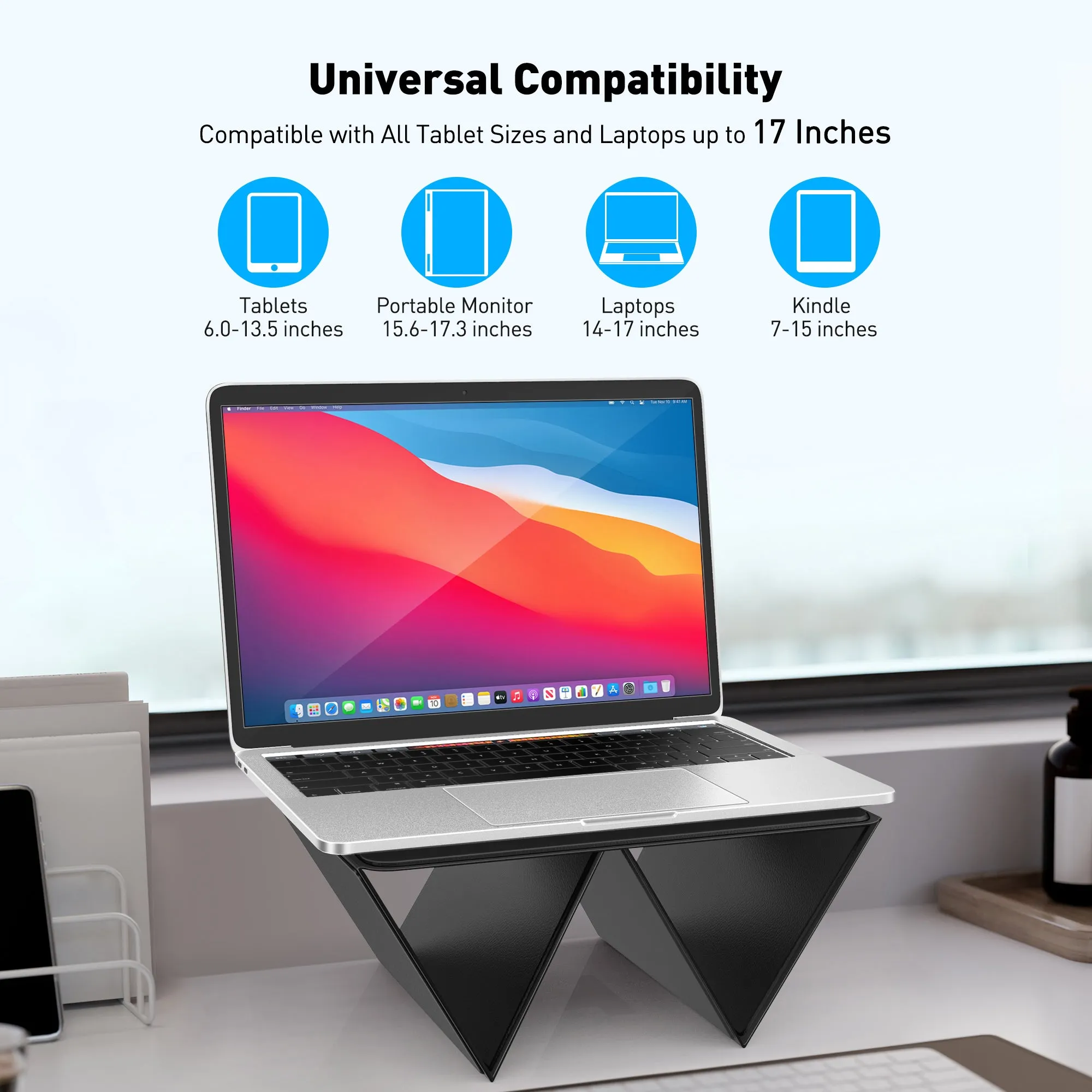 2-in-1  Ultra-Sleek Portable Laptop Stand (LS-1)