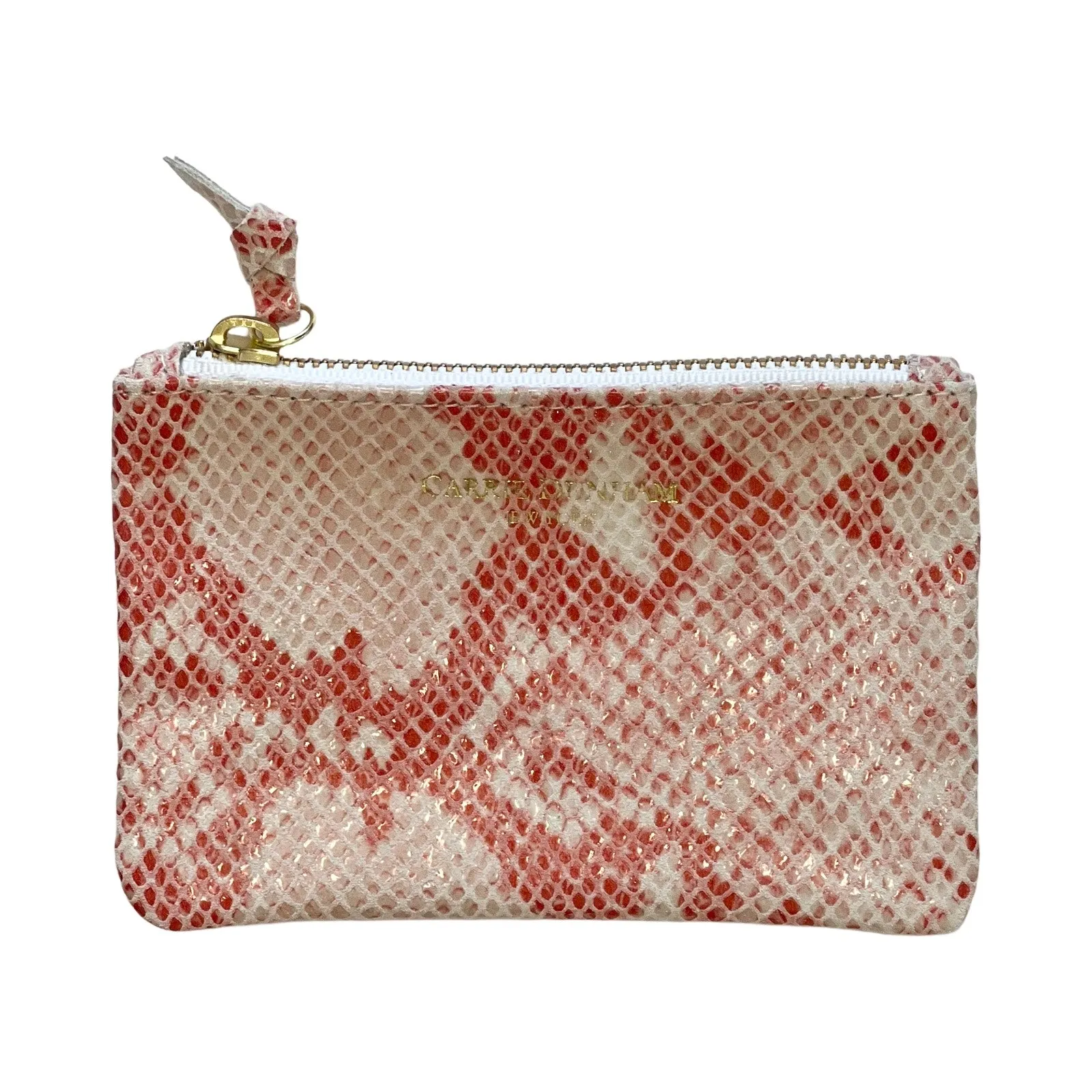 6x4 Mini Mini Coral Python Zip Pouch