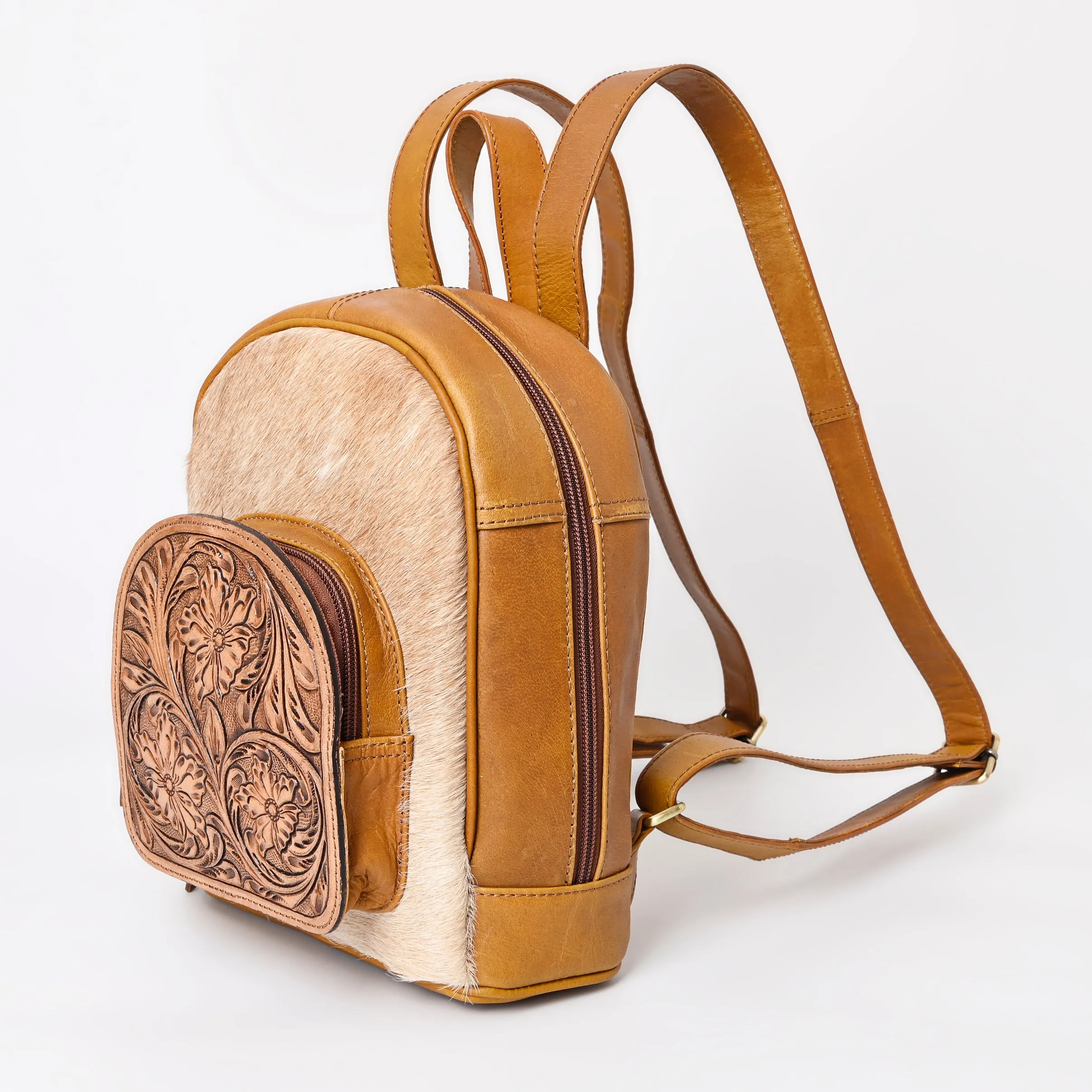 A&A-1049 Montana West Genuine Leather Collection Hair-On Mini Backpack