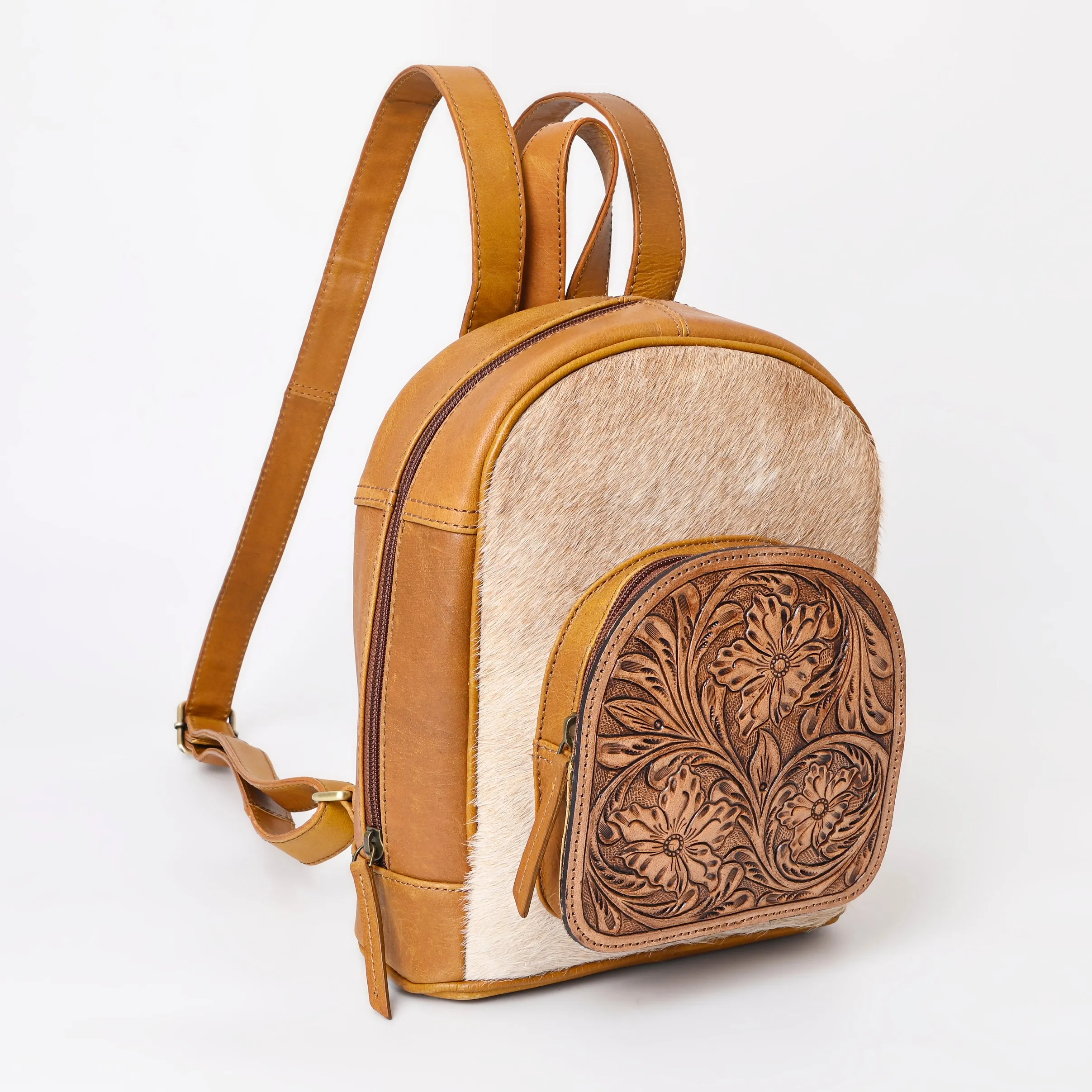 A&A-1049 Montana West Genuine Leather Collection Hair-On Mini Backpack