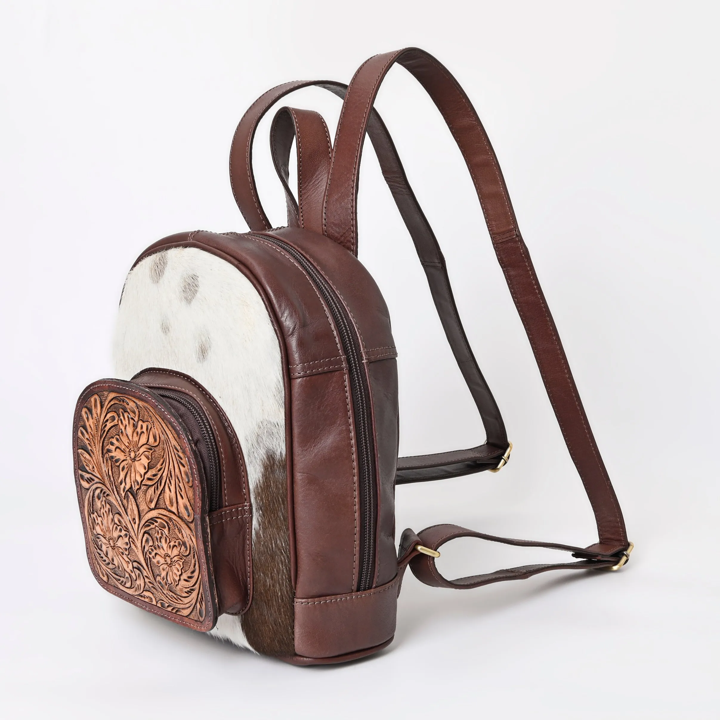 A&A-1049 Montana West Genuine Leather Collection Hair-On Mini Backpack