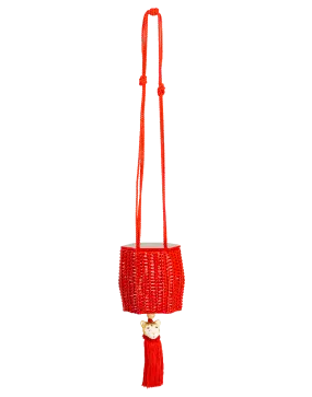 Acrylic Cap Rattan Handbag