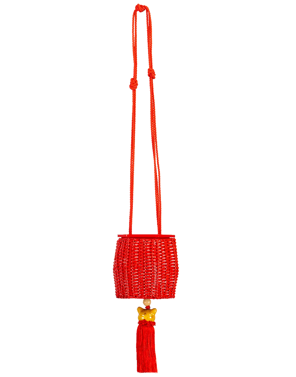 Acrylic Cap Rattan Handbag