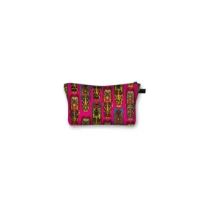 African Print Makeup and Cosmetic Bag - Medusa Head