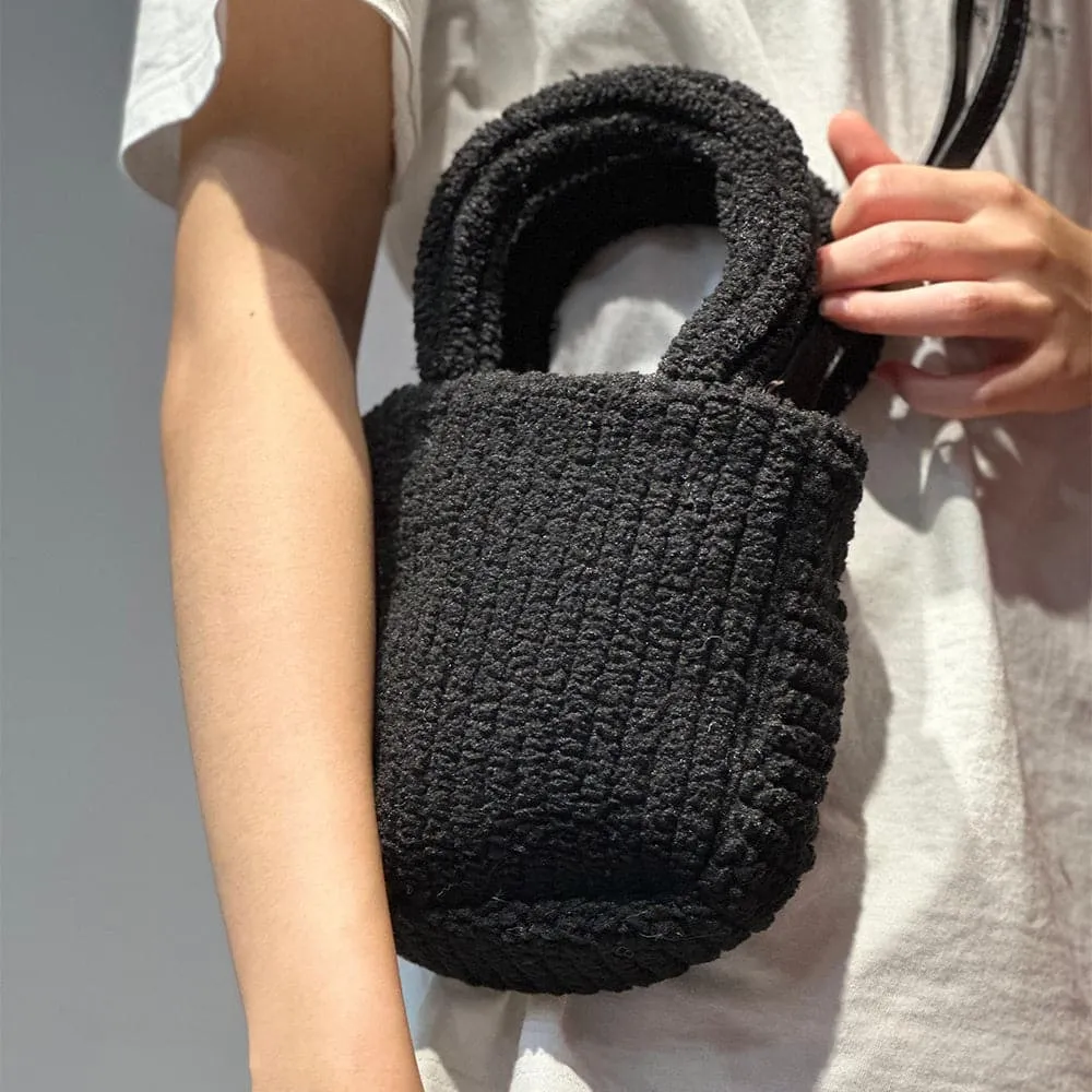 AG Collective Cute Knitting Wool Handbag Casual Handwoven Women Bag