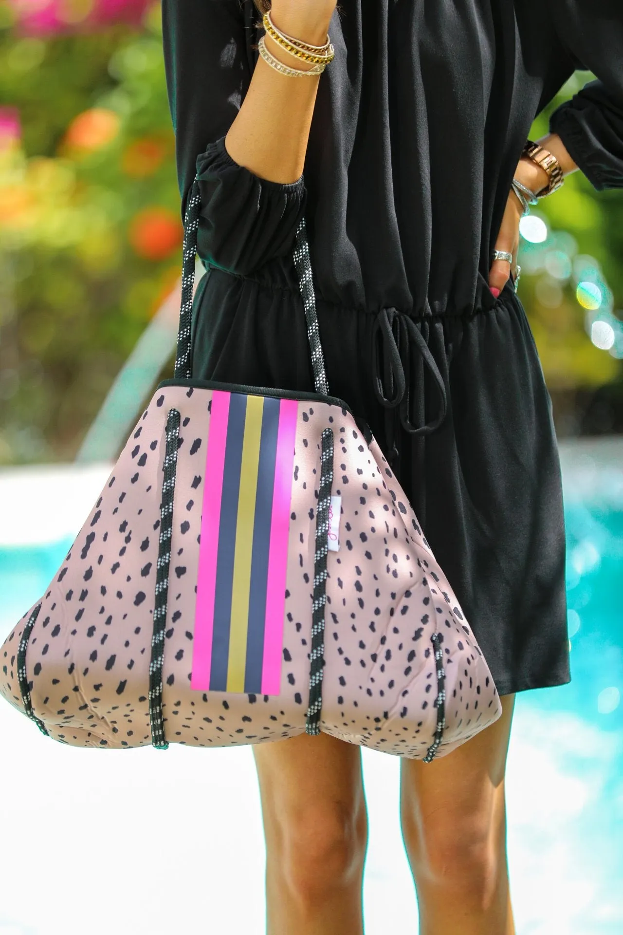 Animal Print Neoprene Tote Bag