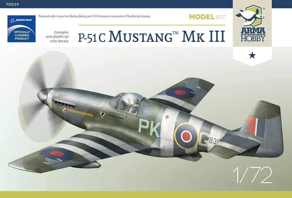 Arma Hobby 1/72 NA P-51C Mustang