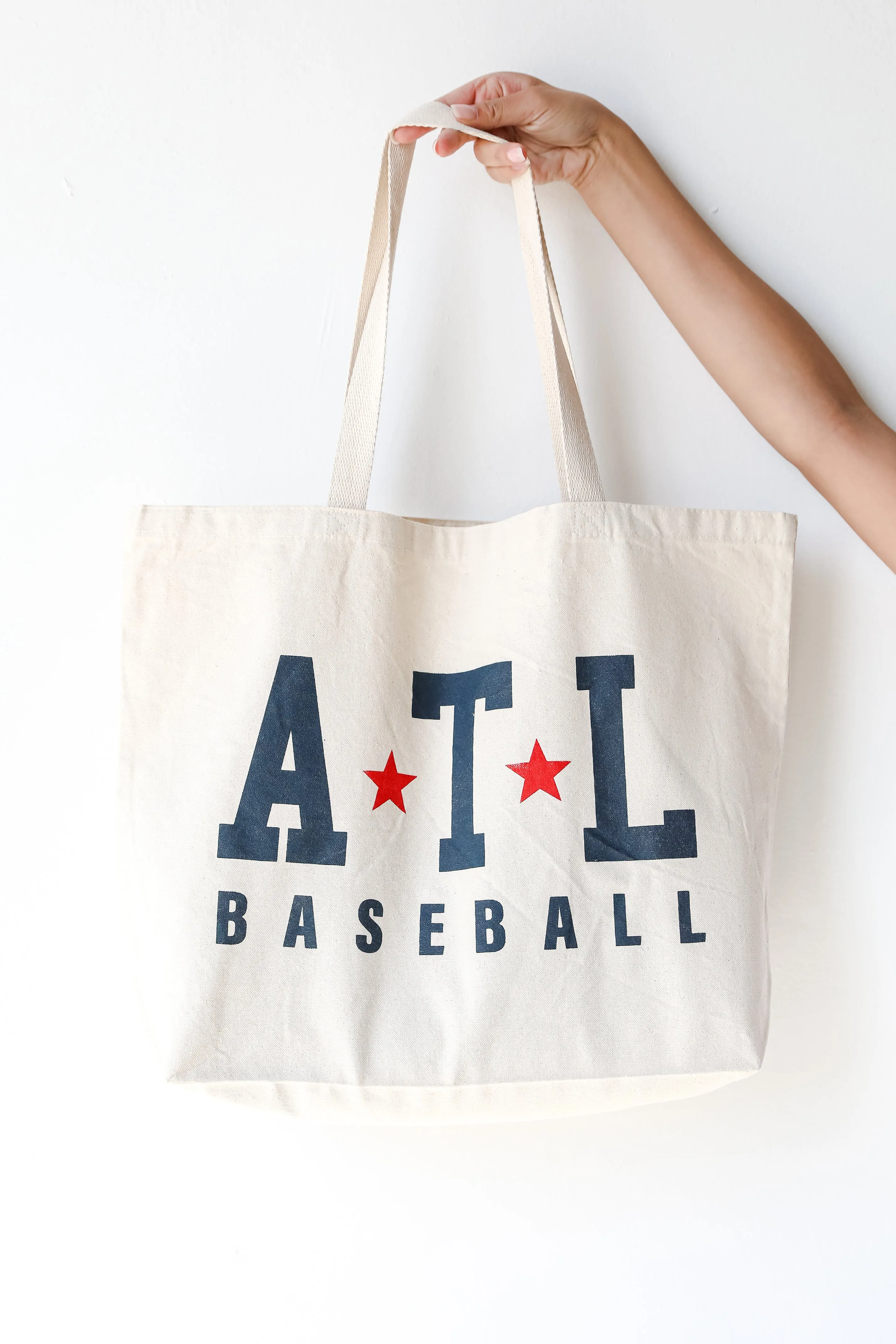 ATL Baseball Star Large Tote Bag