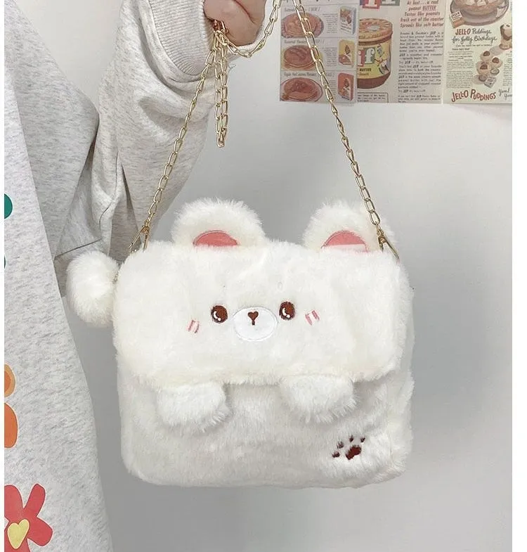 Baby Bear Fur Handbag