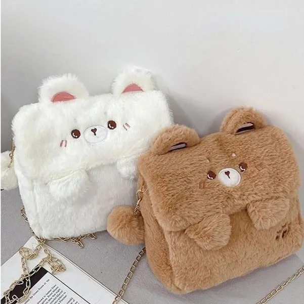 Baby Bear Fur Handbag