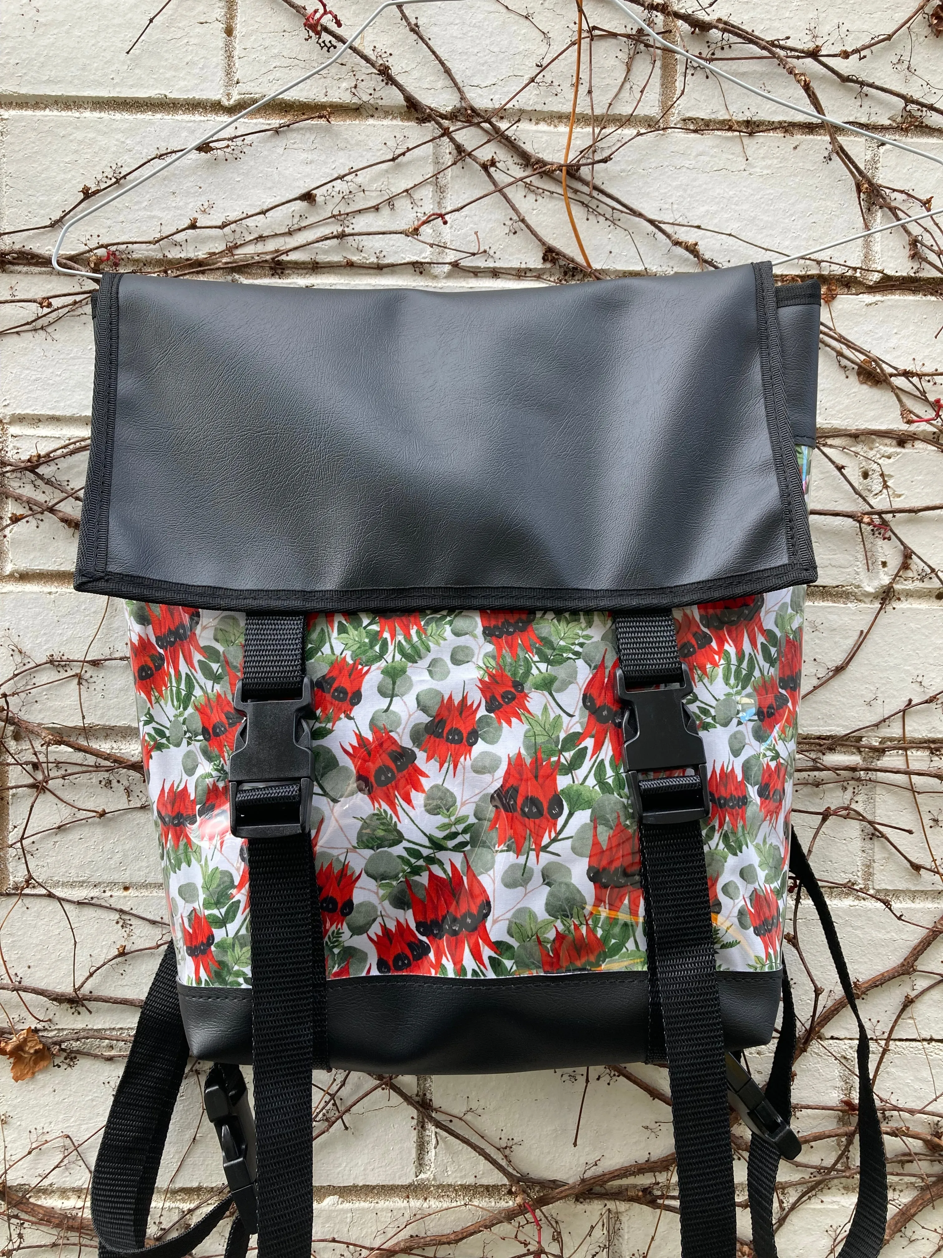 Backpack/ Shoulder Bag - Sturt Pea White