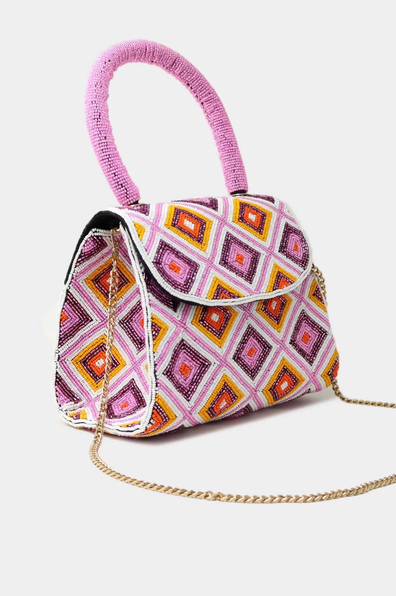 Beaded Handbag | Pink