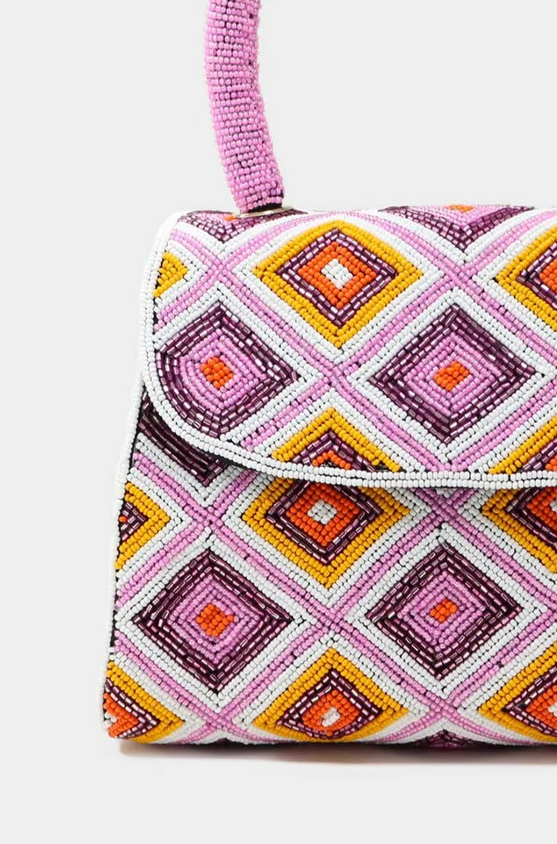 Beaded Handbag | Pink