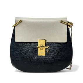 Bicolor Mini Drew Crossbody Bag Luxury Designer By ChloeIn Grained Calfskin Leather, Size: Small