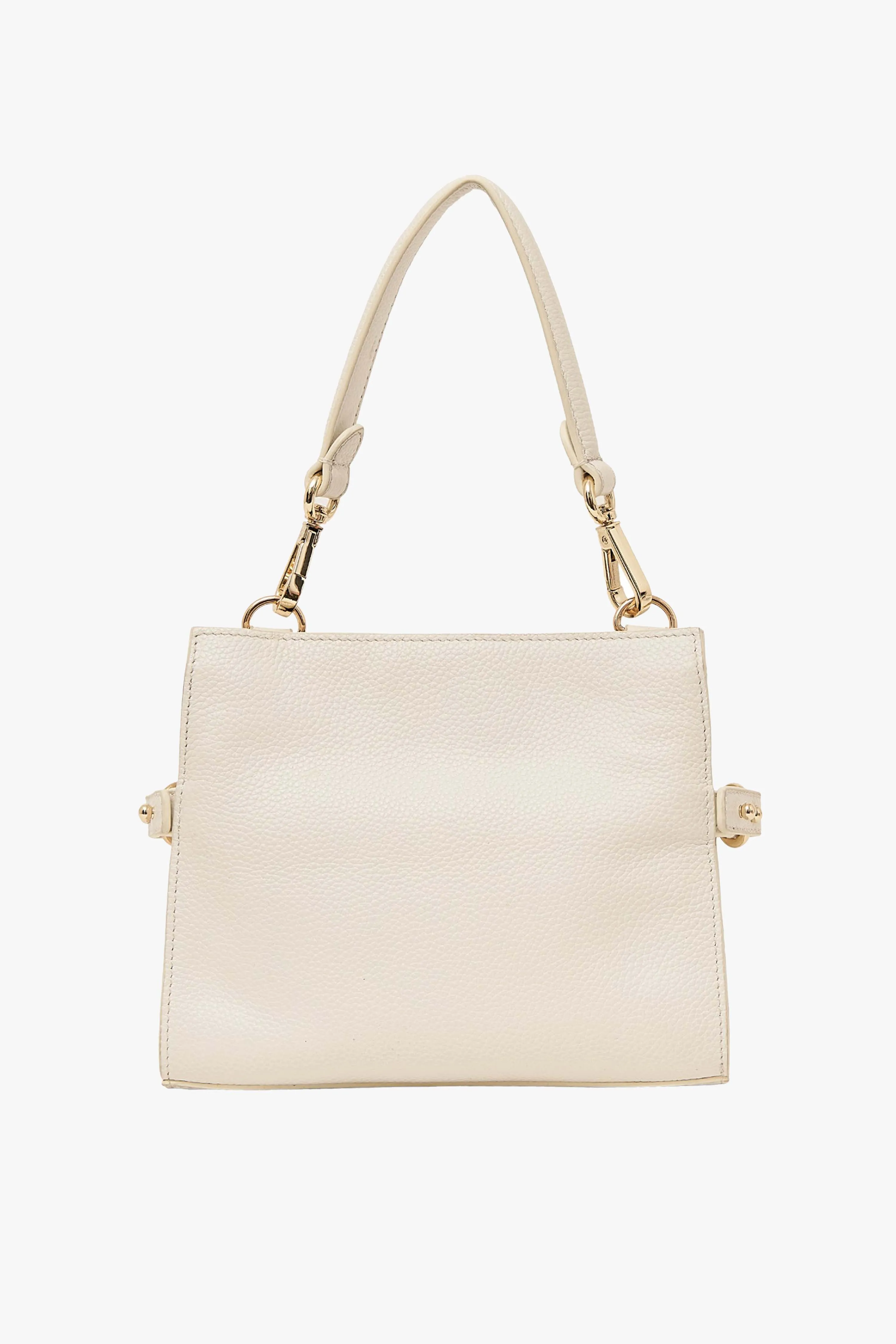 Birdie White Mini Top Handle Square Crossbody Bag