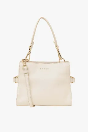 Birdie White Mini Top Handle Square Crossbody Bag