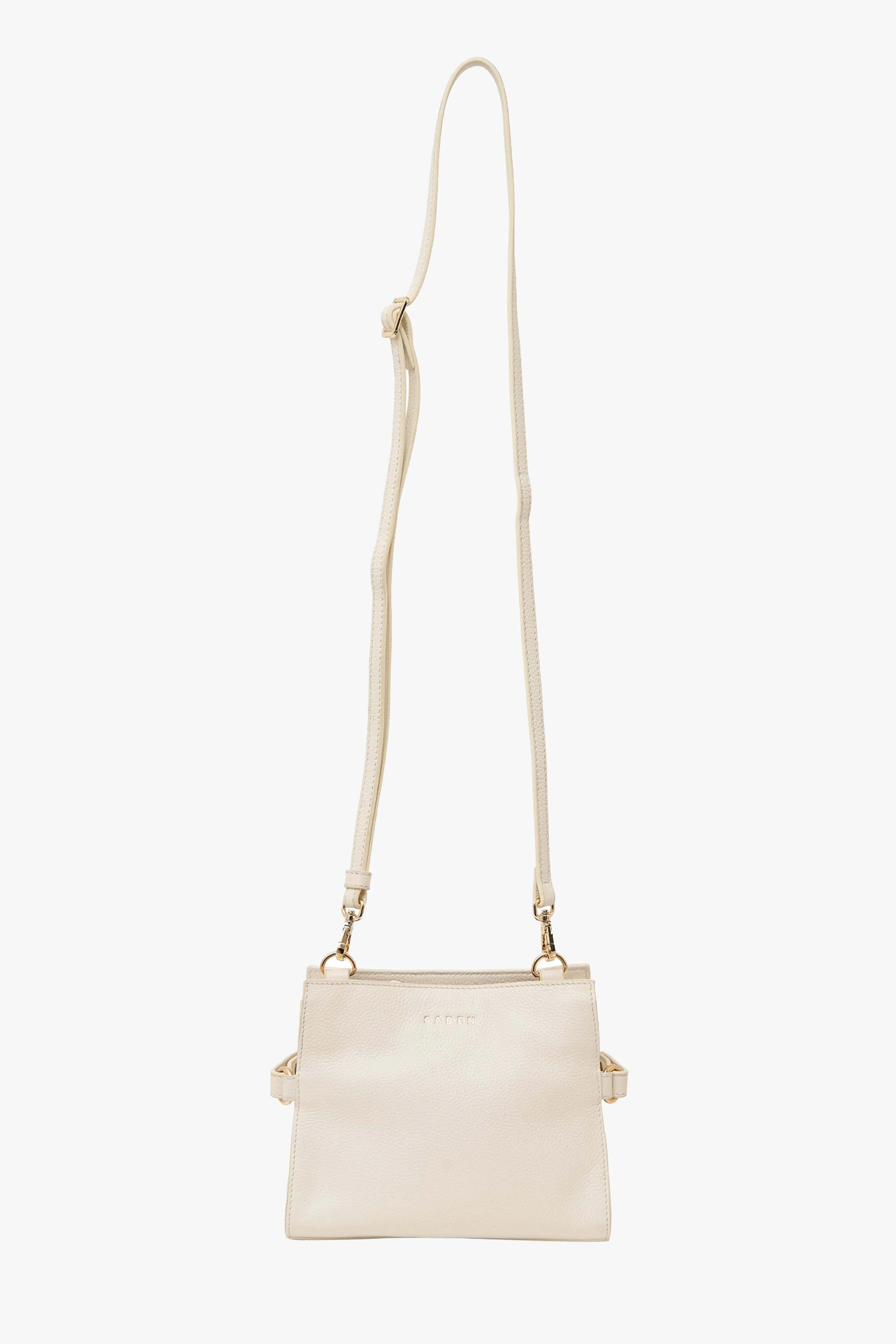 Birdie White Mini Top Handle Square Crossbody Bag