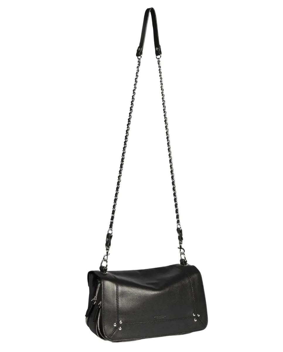 Bobi Bag Medium Black with Silver Hardware