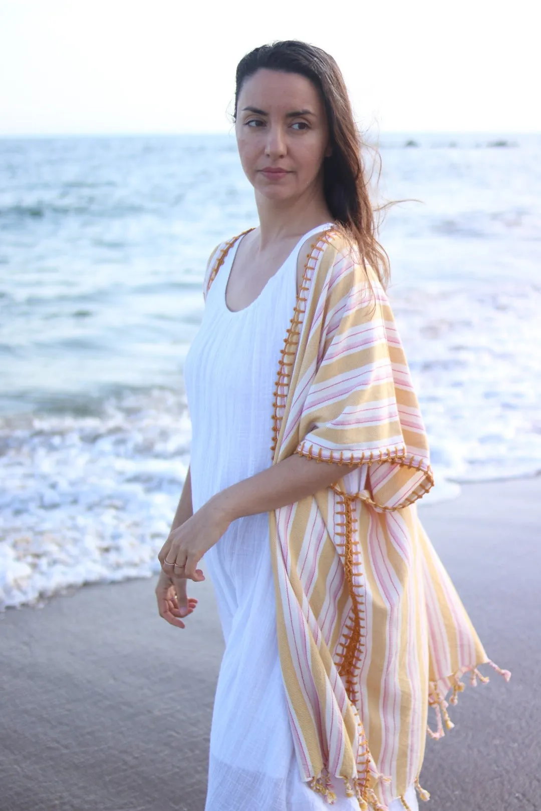 BOHO MUSTARD Stitched Kaftan