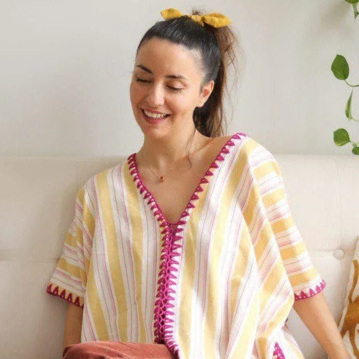 BOHO MUSTARD Stitched Kaftan