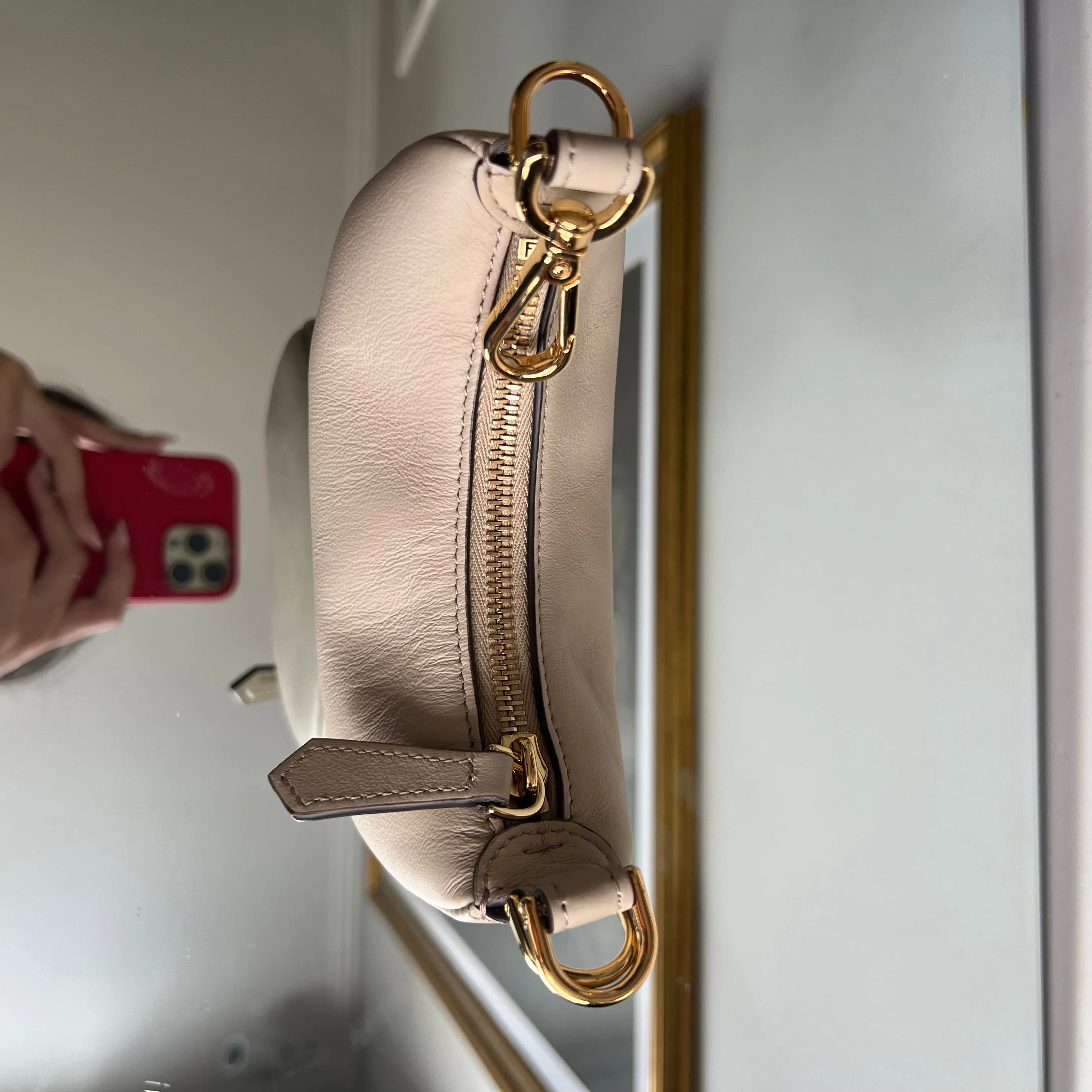 Bolsa Fendi Fendigrafia Couro Nude