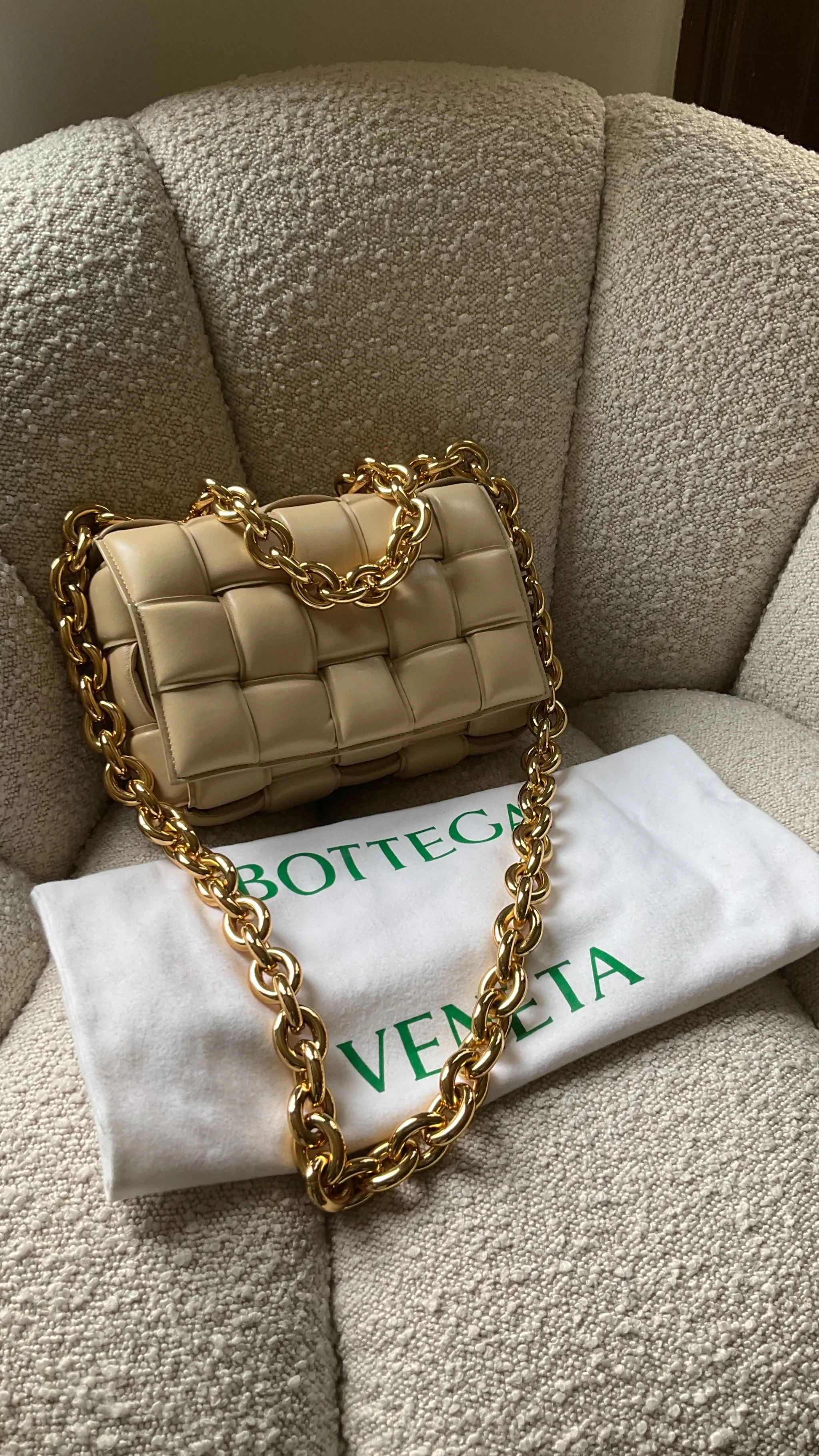 BOTTEGA VENETA Padded Chain “CASSETTE” Bag