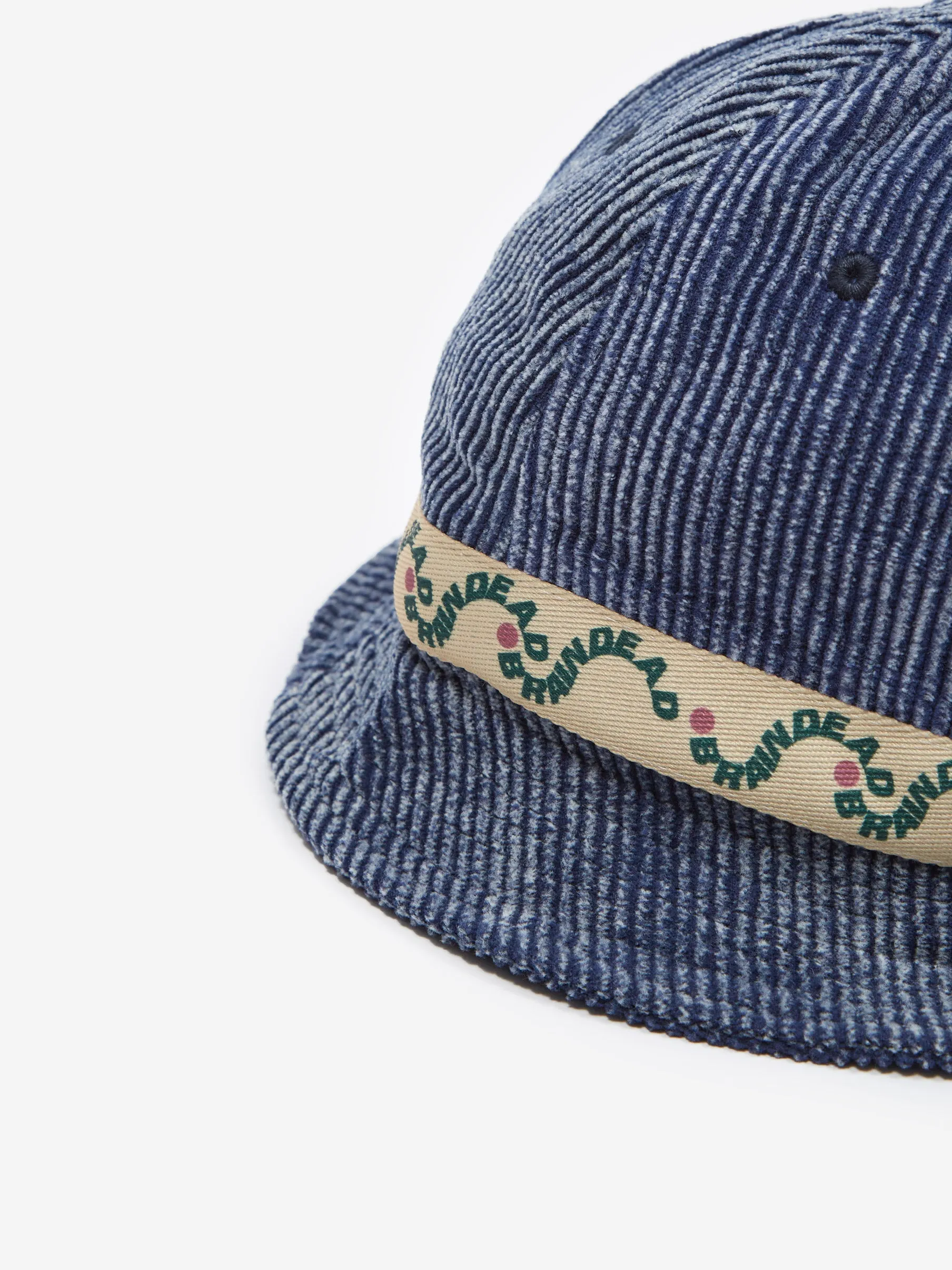 Brain Dead BD Wave Bell Bucket Hat - Navy