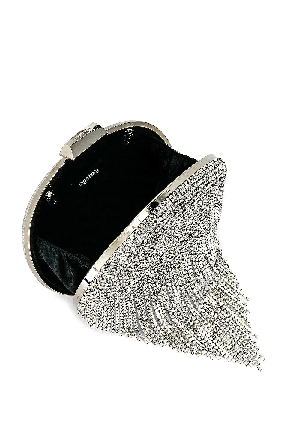 Bria Crystal Fringed Bag - Silver