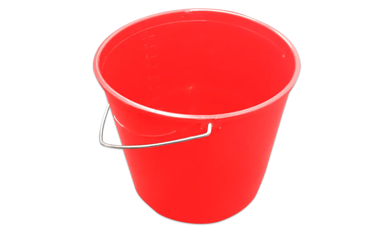 Bucket 10Ltr Soft Plastic - Red WBT