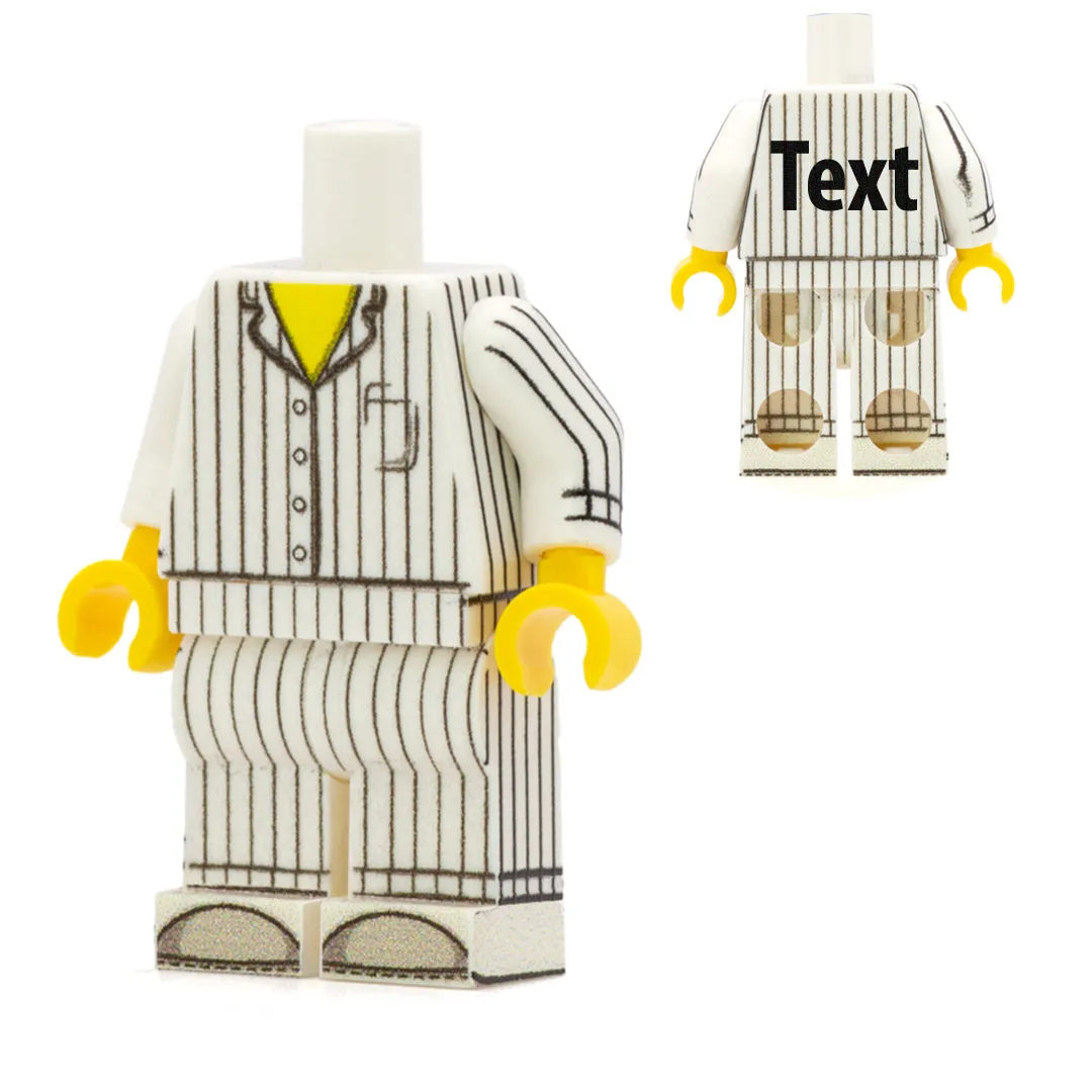 Button Up Pyjamas  - Custom Design Minifigure Outfit