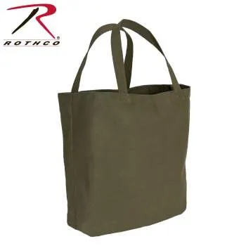 Canvas Camo And Solid Tote Bag