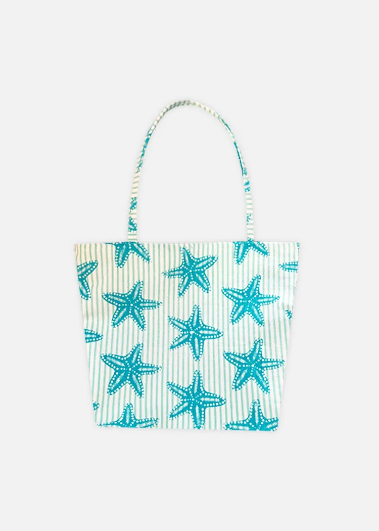 Canvas Travel Tote Bag - Starfish