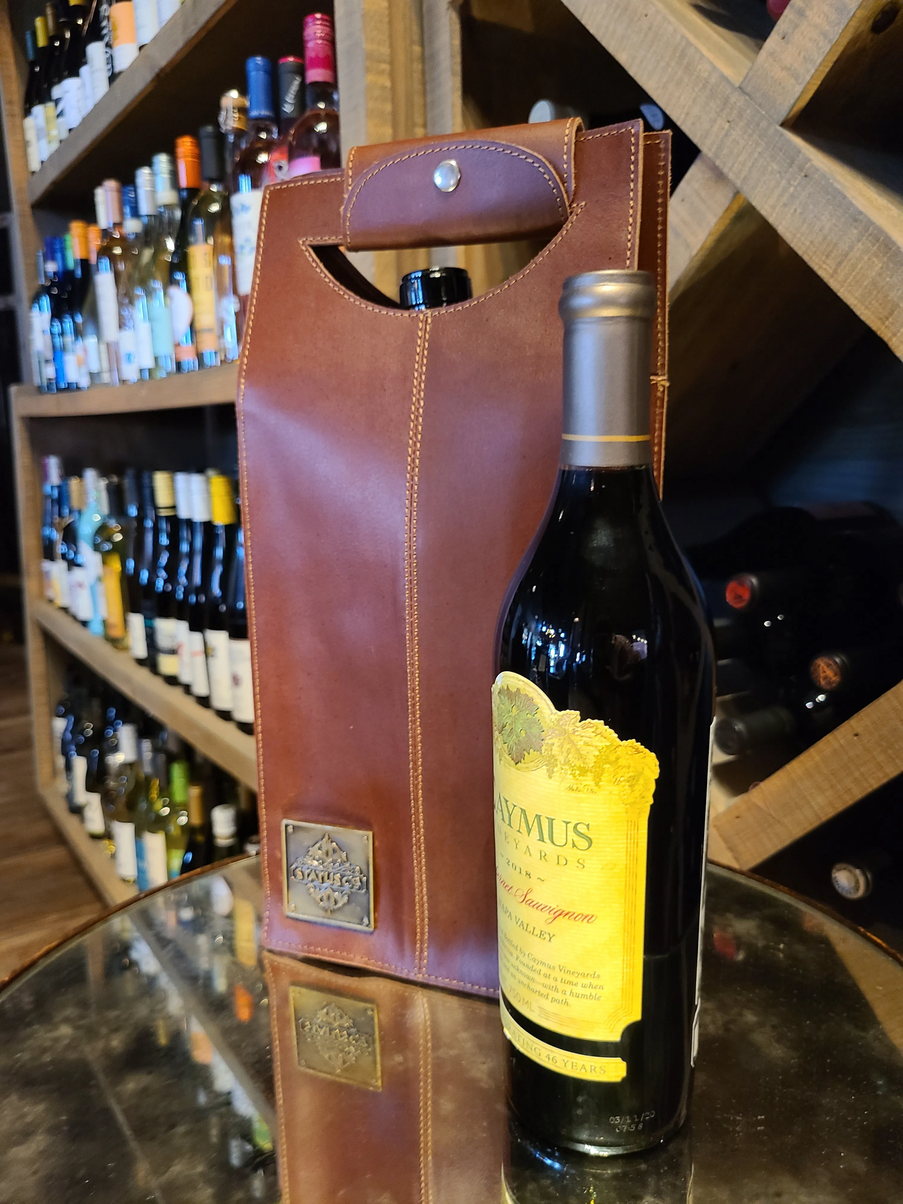 Classic Leather Wine Bottle Holder