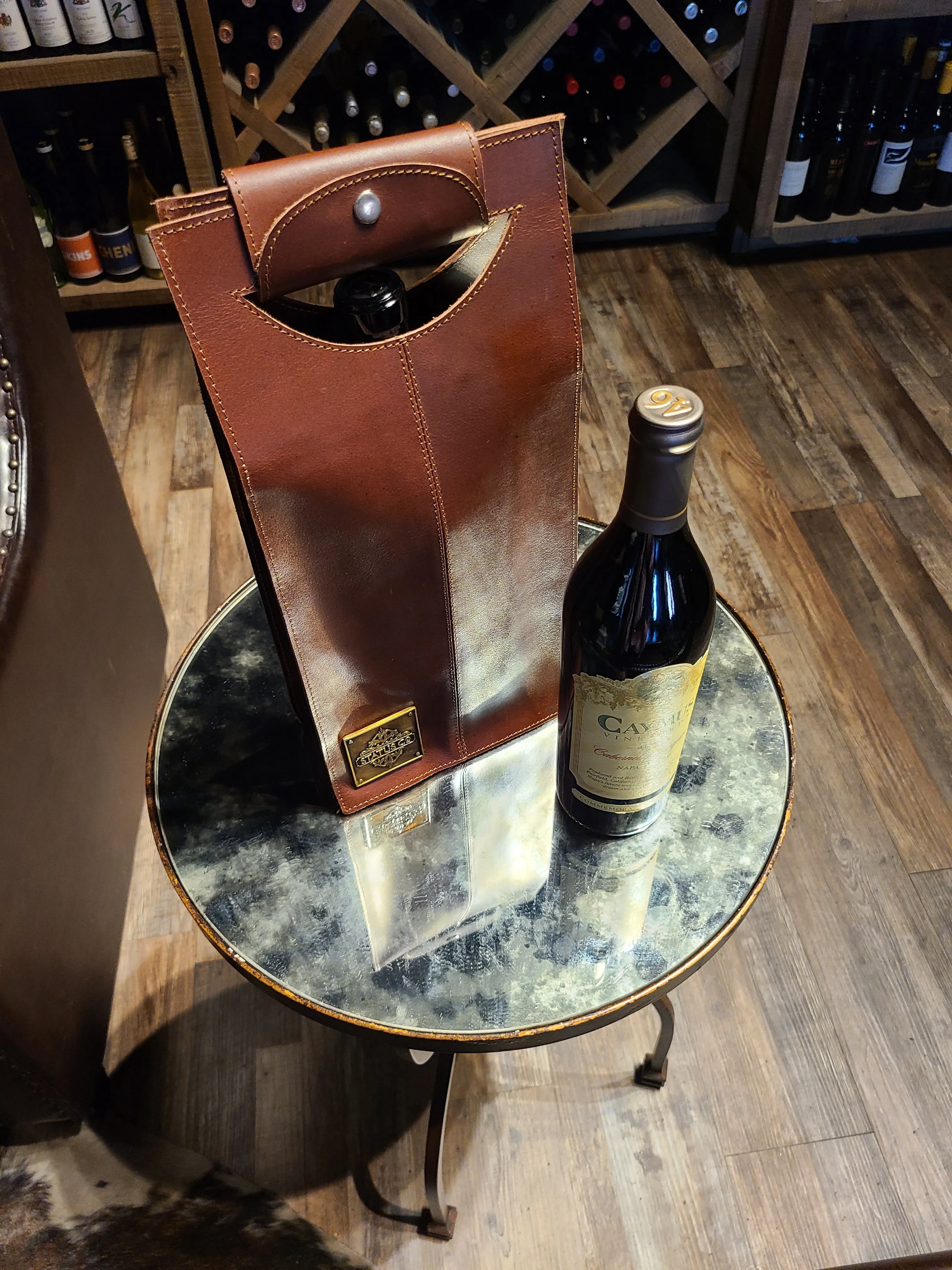 Classic Leather Wine Bottle Holder