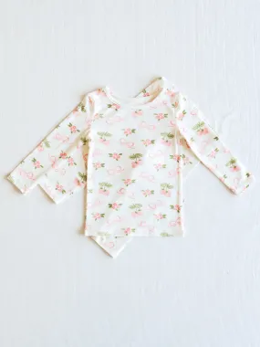 Cloud Fitted Pajamas - Pink Berry Bows