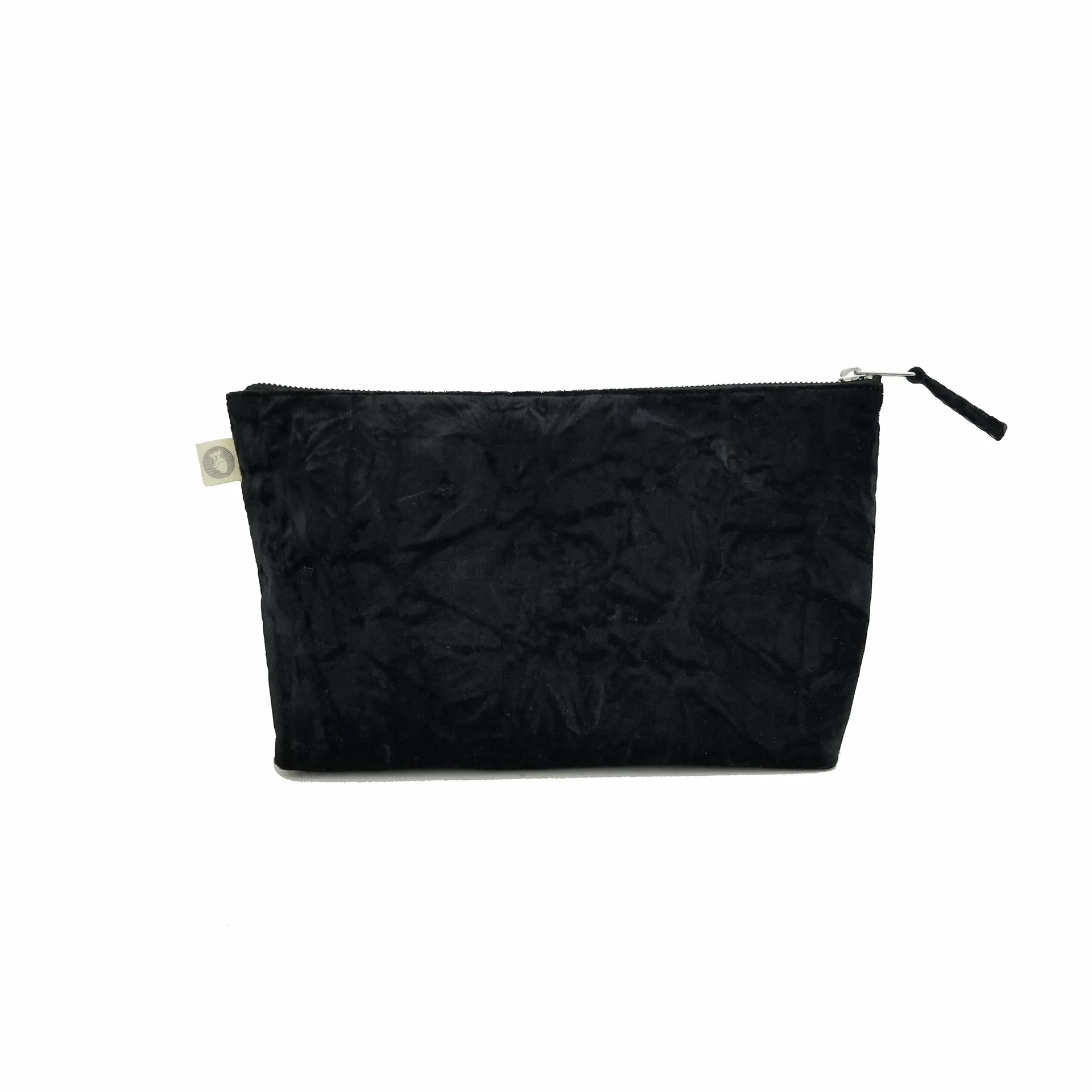 Clutch Bag: Black Crushed Velvet