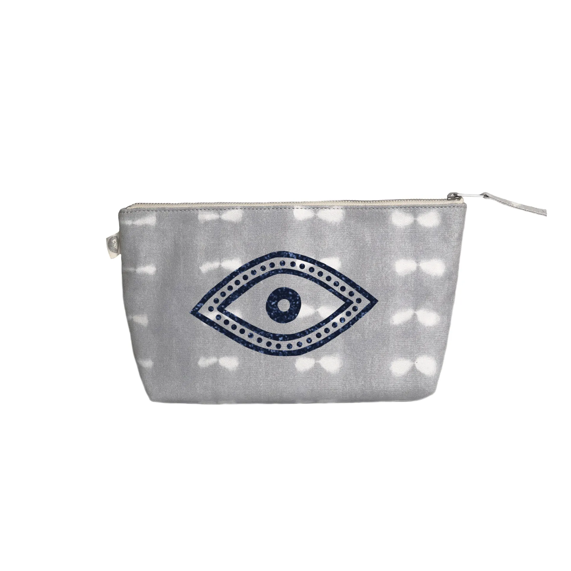 Clutch Bag: Grey Shibori