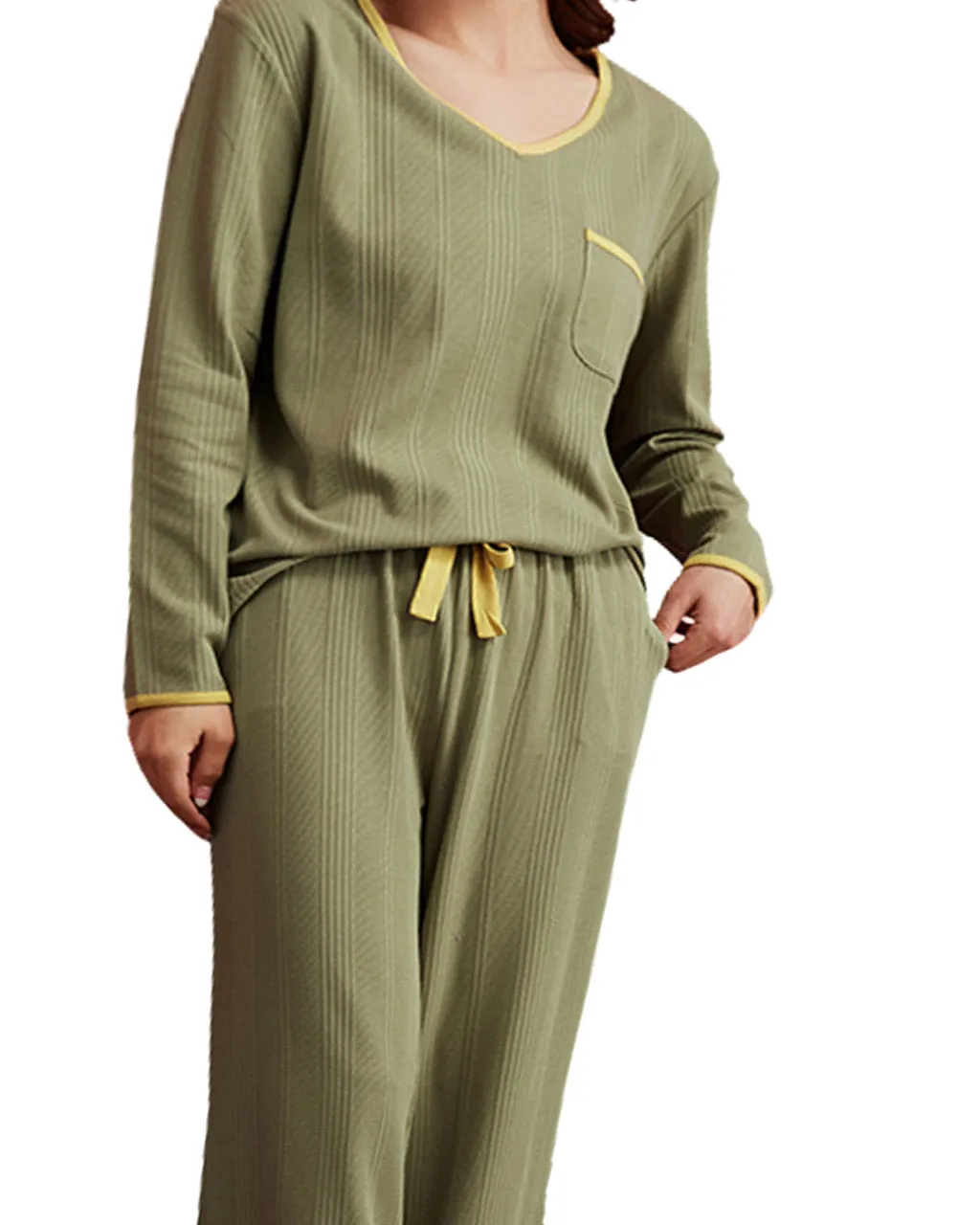 Cosy Green Knit Pajamas