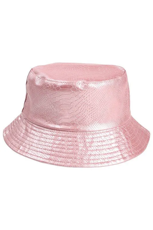 CROCODILE PATTERN DOUBLE SIDED BUCKET HAT