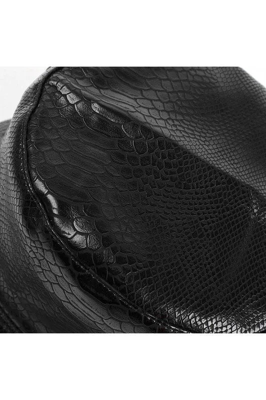 CROCODILE PATTERN DOUBLE SIDED BUCKET HAT