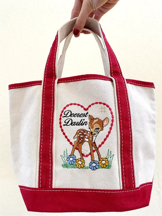 Deerest Darlin' Mini Canvas Tote Bag