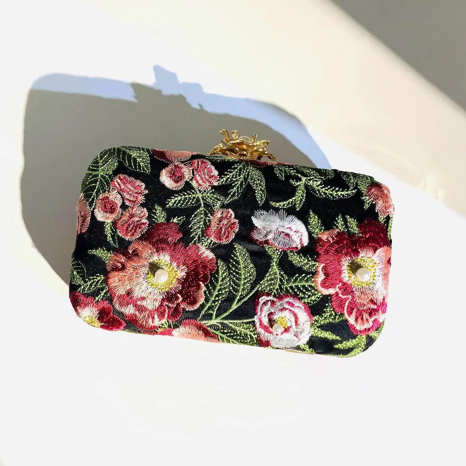 Embroidered Evening Bag, Prom Clutch, Bridal Handmade Clutch-i7bags