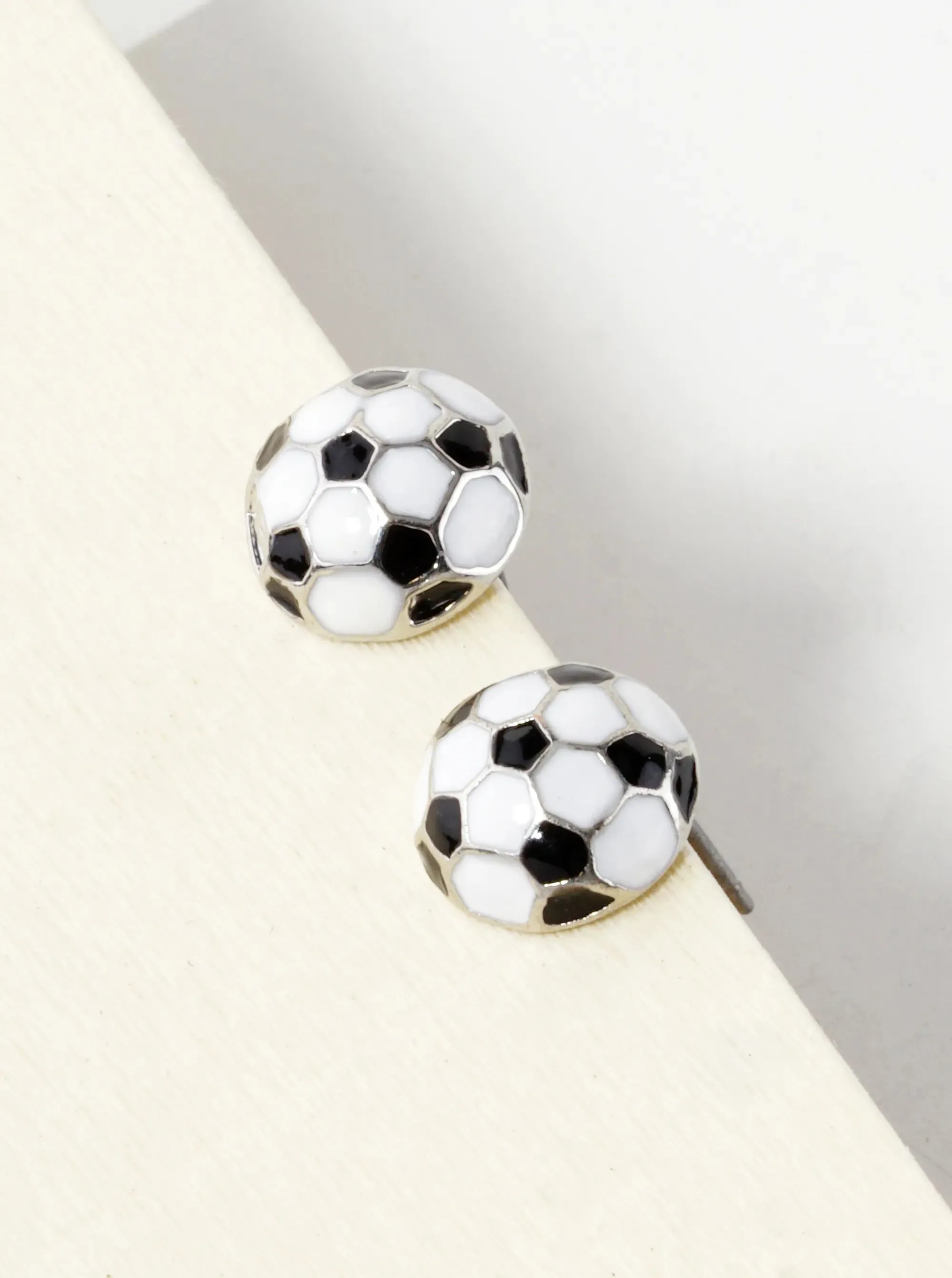 Enamel Filled 3D Sport Stud Earring