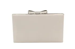 FABUCCI Chalk  box clutch with bow clasp