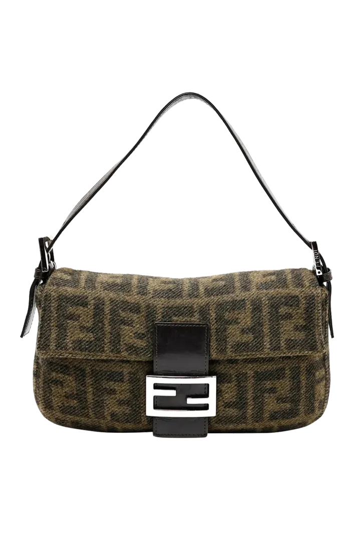 Fendi Baguette Wool Mini Bag