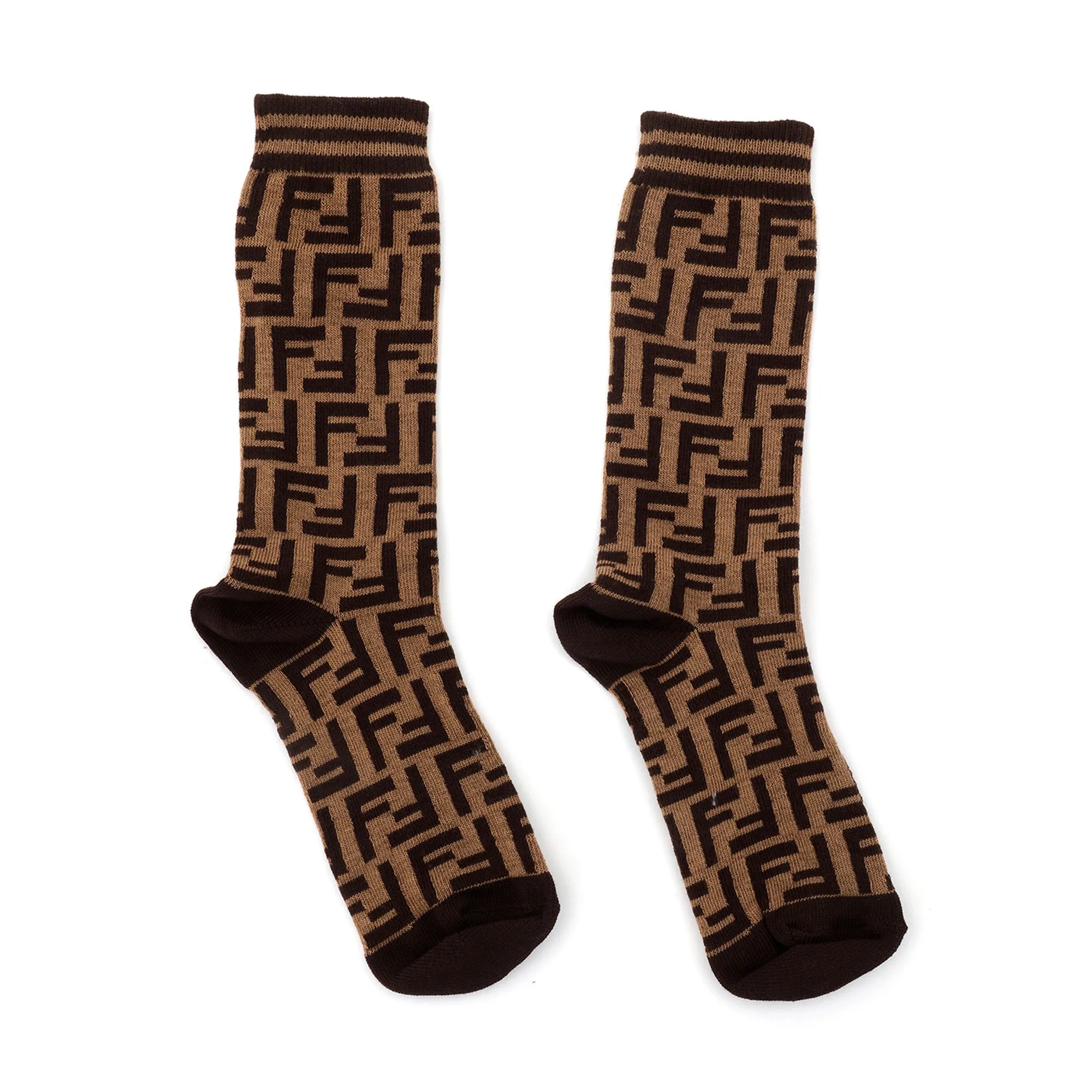 Fendi Brown Socks