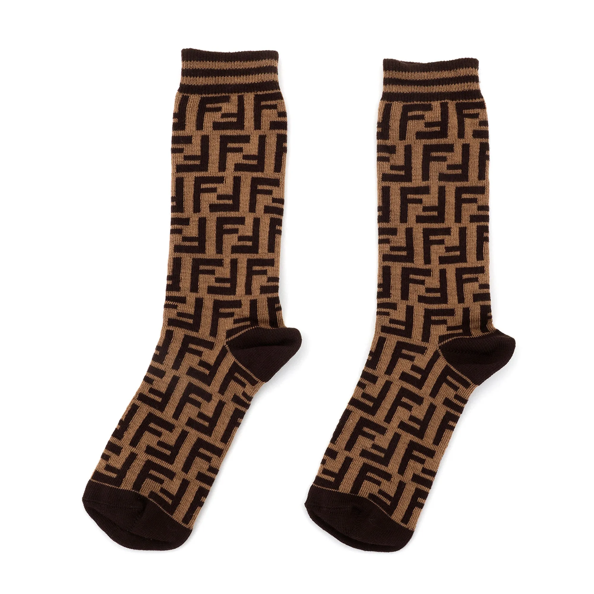 Fendi Brown Socks